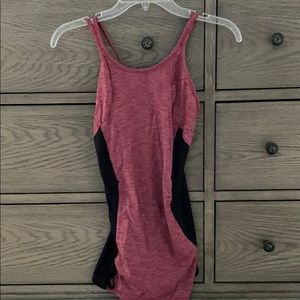 Cozy orange maternity workout tank top size small